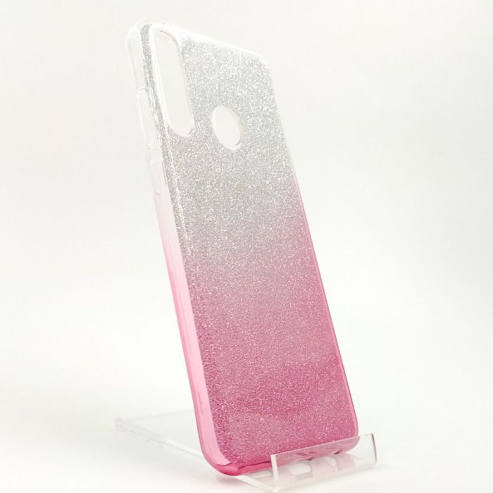 Силиконовый чехол с блёстками VAJA Huawei P40 Lite E Pink