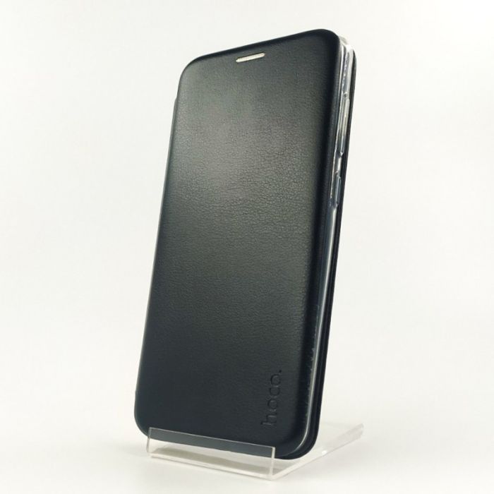 Кожаный противоударный чехол-книжка Hoco Samsung A31 Black