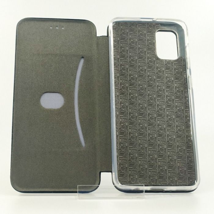Кожаный противоударный чехол-книжка Hoco Case Samsung A41 Black
