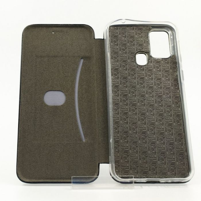 Кожаный противоударный чехол-книжка Hoco Samsung M31 Black