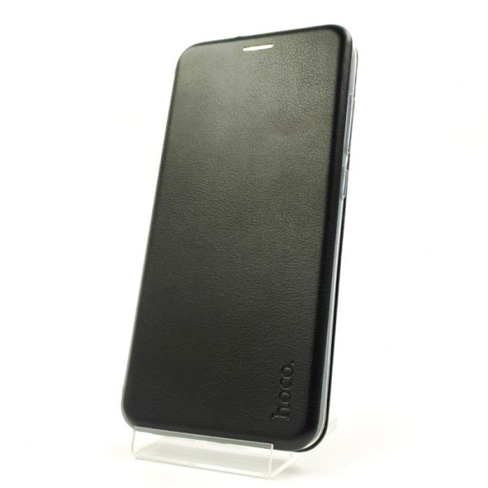 Кожаный противоударный чехол-книжка Hoco Xiaomi MI Note10 Lite Black