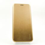 Кожаный противоударный чехол-книжка Hoco Xiaomi Redmi Note9 Gold