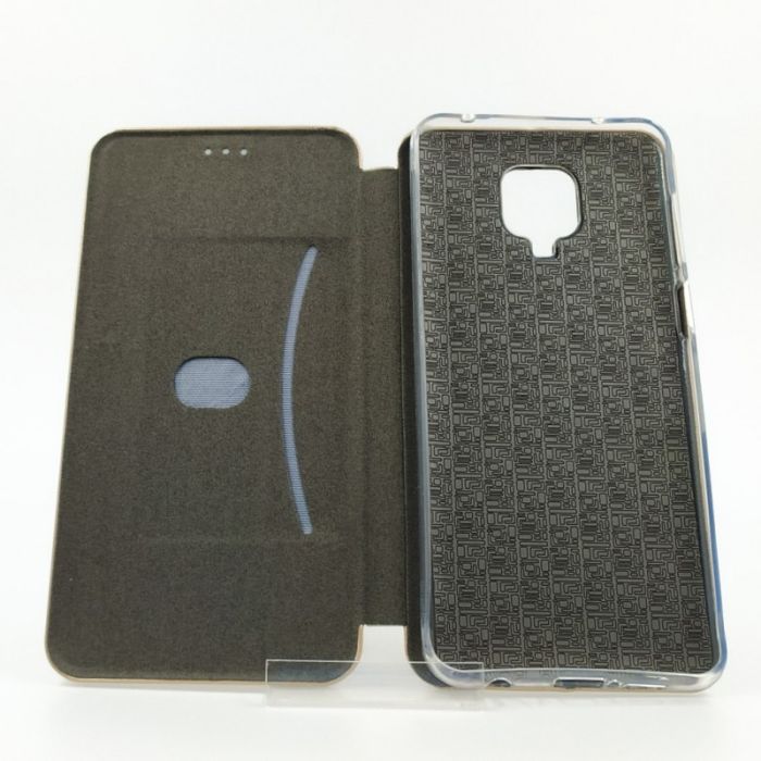 Кожаный противоударный чехол-книжка Hoco Case Xiaomi Redmi Note9s Gold