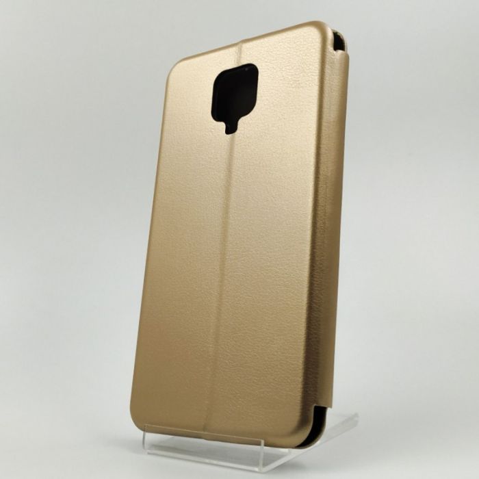 Кожаный противоударный чехол-книжка Hoco Case Xiaomi Redmi Note9s Gold