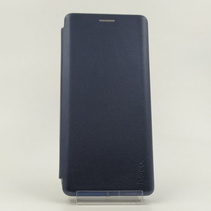 Кожаный противоударный чехол-книжка HOCO Xiaomi Redmi Note8t Navy Storm