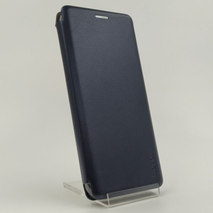 Кожаный противоударный чехол-книжка HOCO Xiaomi Redmi Note8t Navy Storm