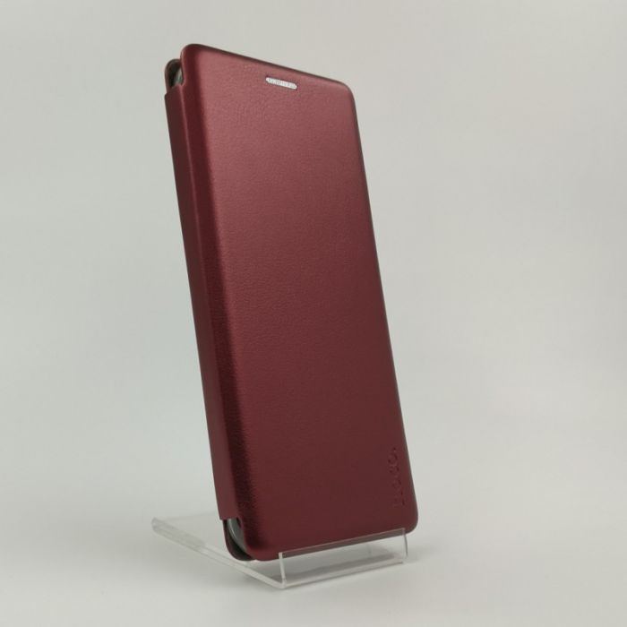 Кожаный противоударный чехол-книжка HOCO Xiaomi Redmi Note8t Ruby