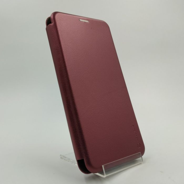 Кожаный противоударный чехол-книжка Wing Samsung A70 Ruby