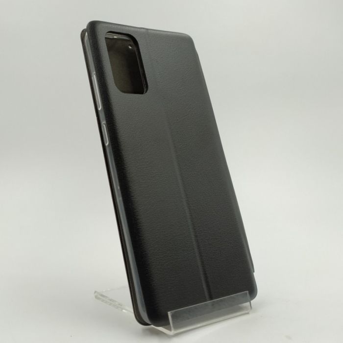 Кожаный противоударный чехол-книжка Wing Samsung A71 Black