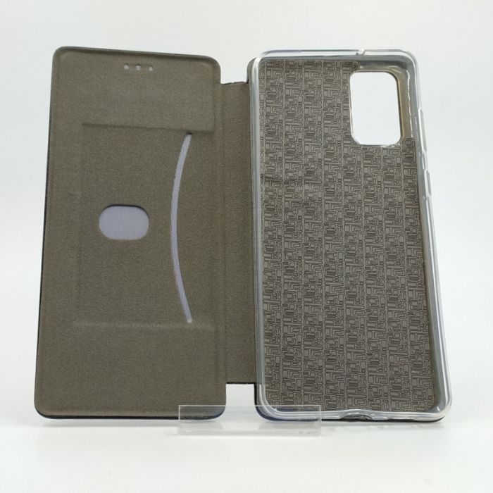 Кожаный противоударный чехол-книжка Wing Samsung A71 Black