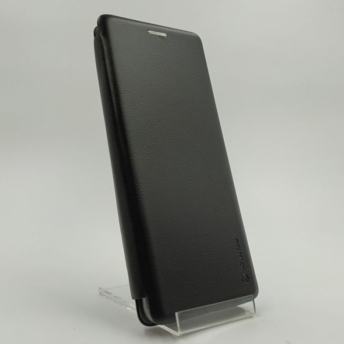 Кожаный противоударный чехол-книжка Wing Samsung A71 Black