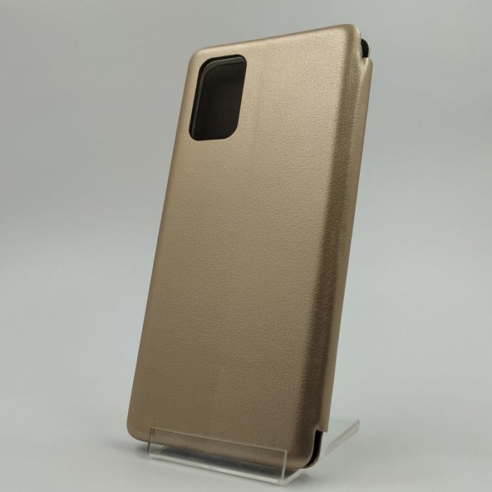 Кожаный противоударный чехол-книжка Wing Samsung Note10 Lite Gold