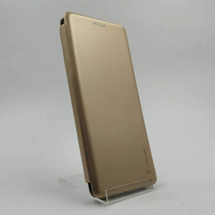 Кожаный противоударный чехол-книжка Wing Samsung S20+ Gold