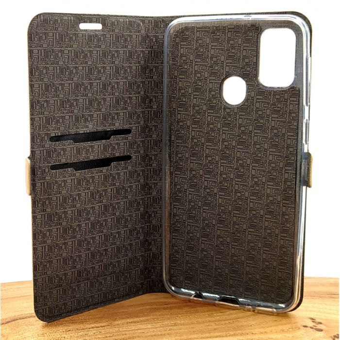 Оригинальный кожаный чехол-накладка Baseus для Samsung M30s Gold
