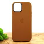 Оригинальный кожаный чехол-накладка Molan Leather Case для IPHONE 12(6.1) Brown