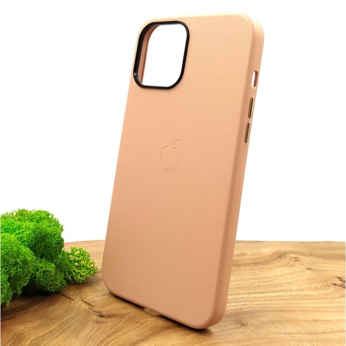 Оригинальный кожаный чехол-накладка Molan Leather Case для IPHONE 12(6.7) Powdery