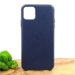 Оригинальный кожаный чехол-накладка Molan Leather Case for Apple iPhone 11 Pro max Blue