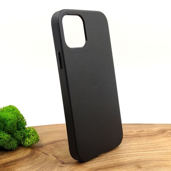 Оригинальный кожаный чехол-накладка Molan Leather Case for Apple iPhone 12 Pro Black