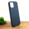 Оригинальный кожаный чехол-накладка Molan Leather Case for Apple iPhone 12 Pro Blue