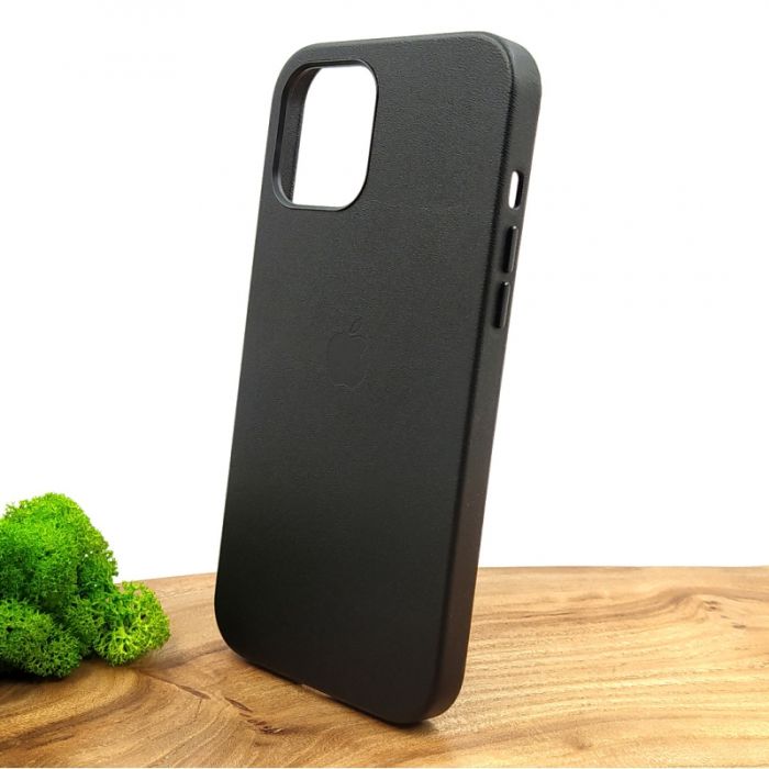 Оригинальный кожаный чехол-накладка Molan Leather Case for Apple iPhone 12 Pro Max Black