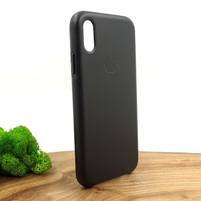 Оригинальный кожаный чехол-накладка Molan Leather Case for Apple iPhone XR Black