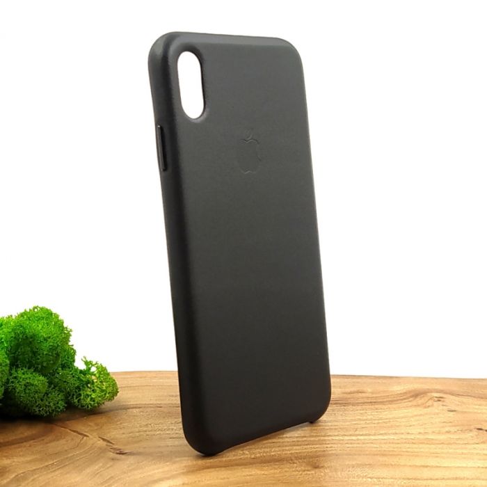 Оригинальный кожаный чехол-накладка Molan Leather Case for Apple iPhone XS Max Black