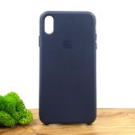 Оригинальный кожаный чехол-накладка Molan Leather Case for Apple iPhone XS Max Blue