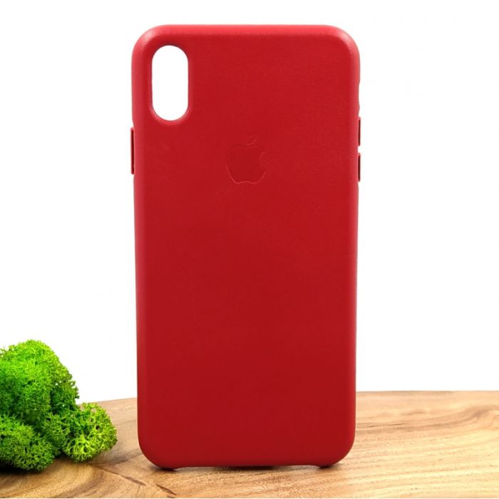 Оригинальный кожаный чехол-накладка Molan Leather Case for Apple iPhone XS Max Red