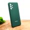 Оригинальный матовый чехол-накладка Silicone Case для SAMSUNG A32 4G Blue Green
