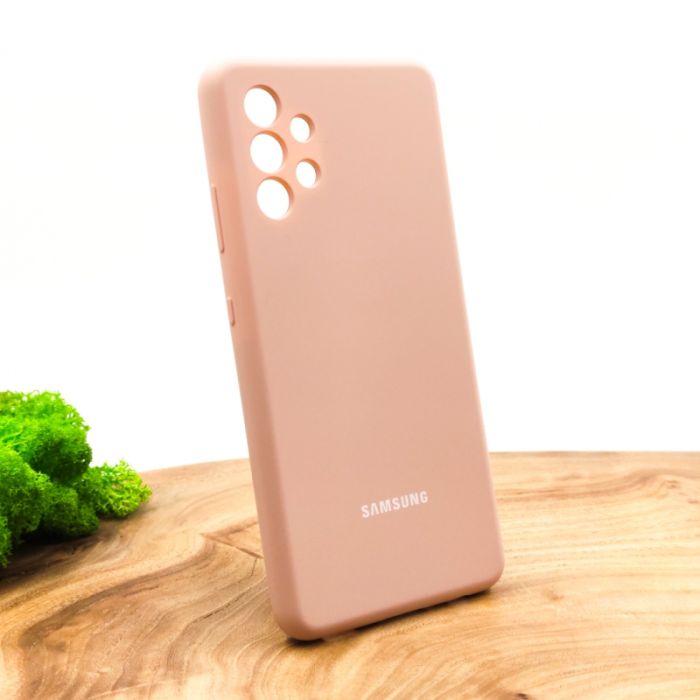 Оригинальный матовый чехол-накладка Silicone Case для SAMSUNG A32 4G Matte Pink