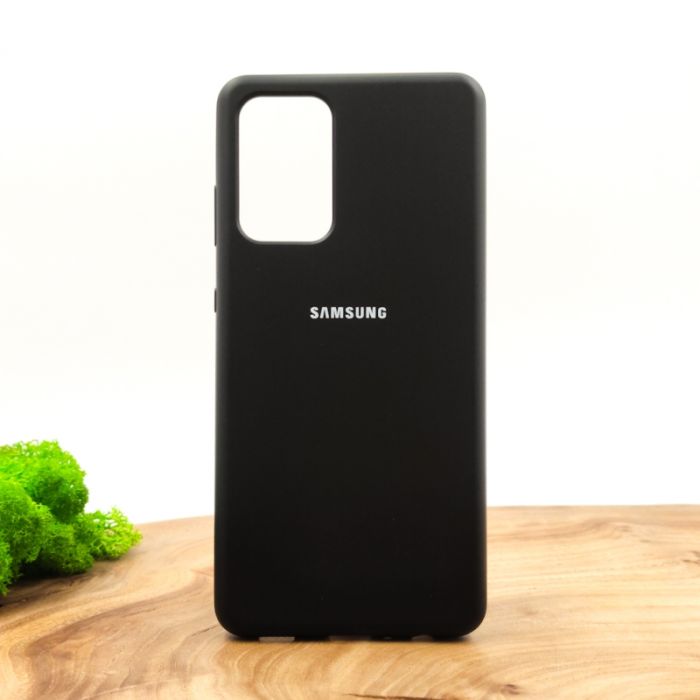 Оригинальный матовый чехол-накладка Silicone Case для Samsung A52 Black