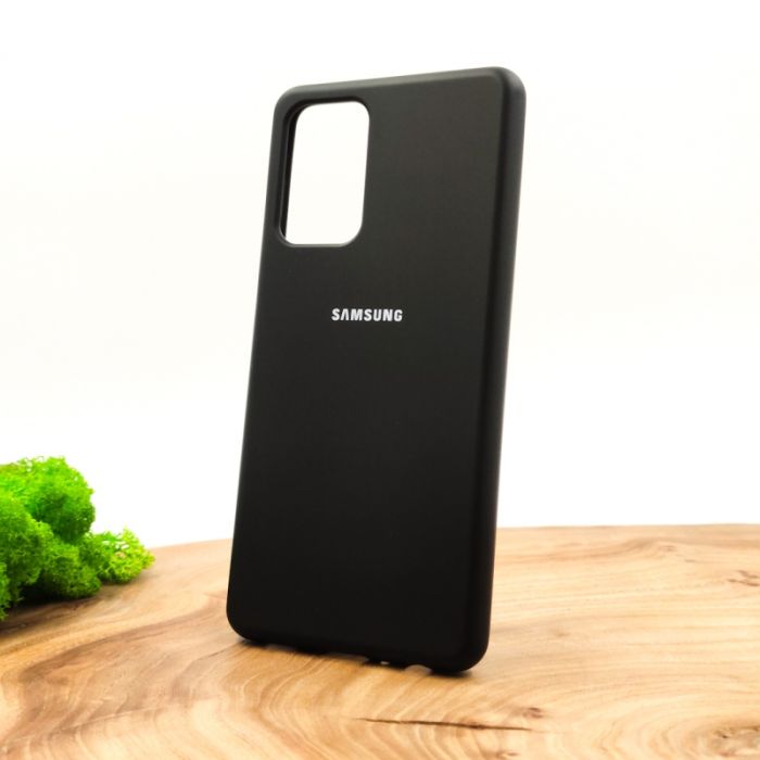 Оригинальный матовый чехол-накладка Silicone Case для Samsung A52 Black