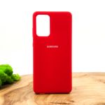 Оригинальный матовый чехол-накладка Silicone Case для SAMSUNG A52 Red