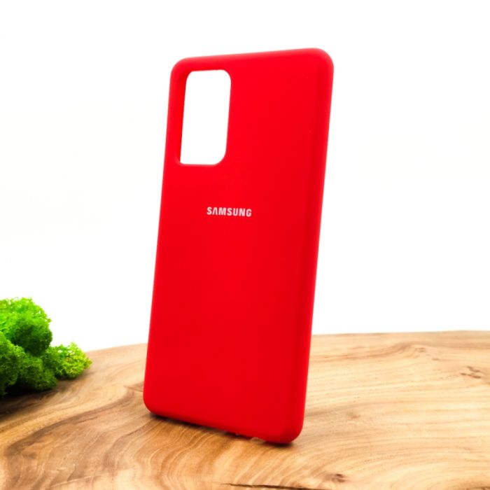 Оригинальный матовый чехол-накладка Silicone Case для SAMSUNG A52 Red