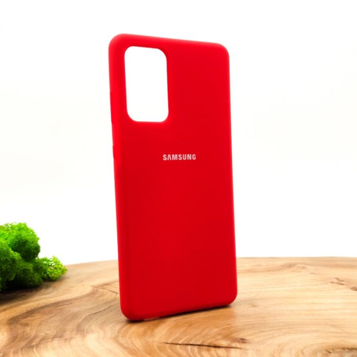Оригинальный матовый чехол-накладка Silicone Case для SAMSUNG A52 Red