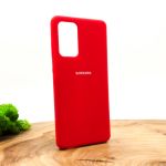 Оригинальный матовый чехол-накладка Silicone Case для SAMSUNG A72 Red