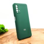 Оригинальный матовый чехол-накладка Silicone Case для Xiaomi Redmi9T Blue Green