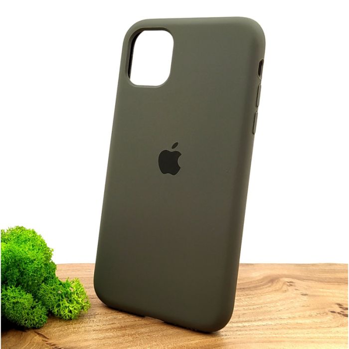 Оригинальный матовый чехол-накладка Silicone Case IPHONE 11 Taupe