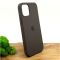 Оригинальный матовый чехол-накладка Silicone Case IPHONE 12 Mini (5.4) Coffee