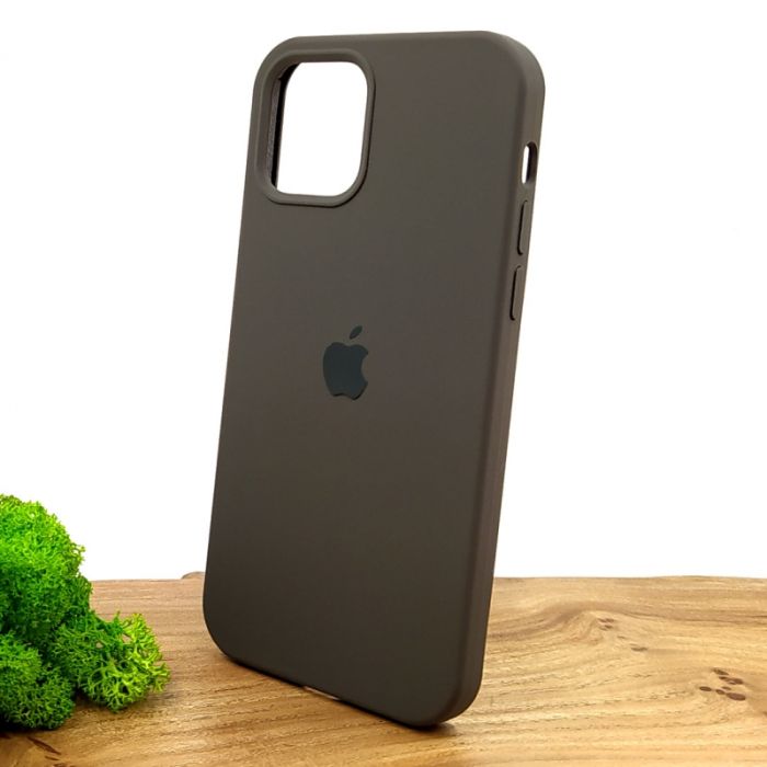 Оригинальный матовый чехол-накладка Silicone Case IPHONE 12/12 Pro (6.1) Coffee