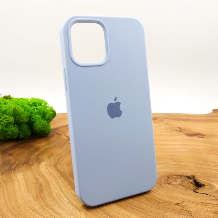 Оригинальный матовый чехол-накладка Silicone Case IPHONE 12(6.1) Blue Agate