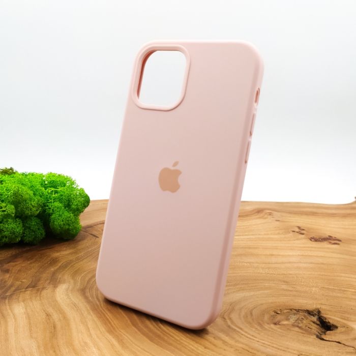 Оригинальный матовый чехол-накладка Silicone Case IPHONE 12(6.1) Matte Pink