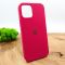 Оригинальный матовый чехол-накладка Silicone Case IPHONE 12(6.1) Rose Red