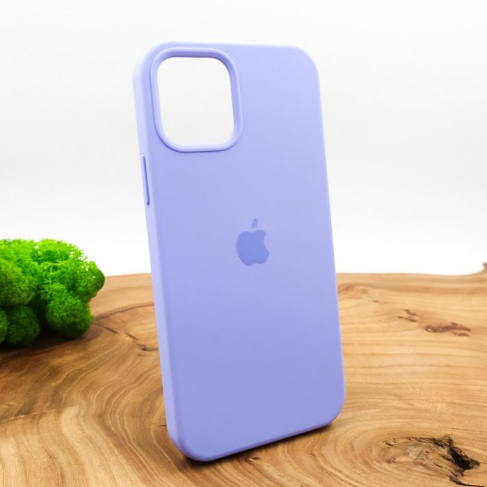 Оригинальный матовый чехол-накладка Silicone Case IPHONE 12(6.7) Light Purple
