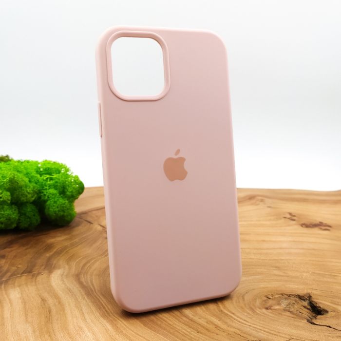 Оригинальный матовый чехол-накладка Silicone Case IPHONE 12(6.7) Matte Pink