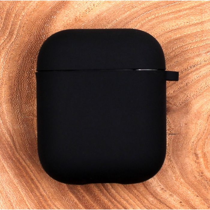 Оригинальный матовый чехол Silicone Case для AirPods Original Assembly Black