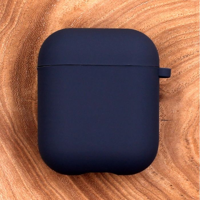 Оригинальный матовый чехол Silicone Case для AirPods Original Assembly Navy Storm