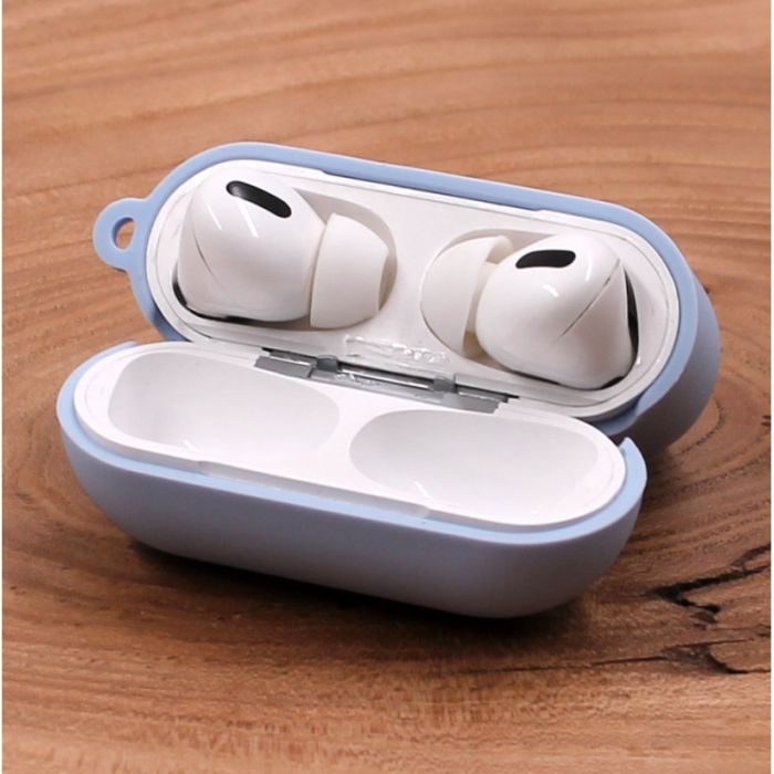 Оригинальный матовый чехол Silicone Case для AirPods Pro Original Assembly Blue Agat