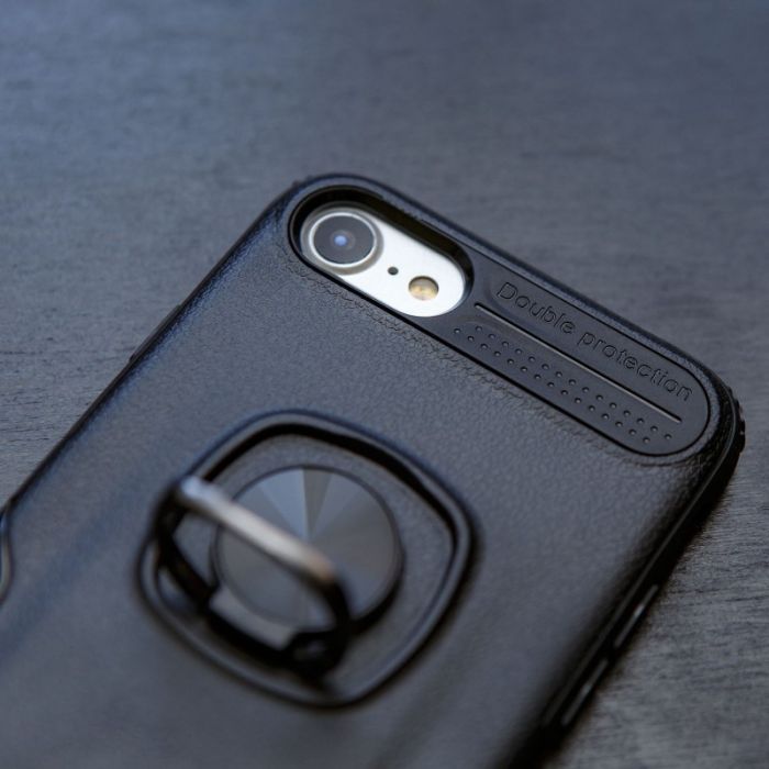 Противоударный чехол HONOR Premium с кольцом-держателем iPhone 7/8 Black
