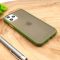 Противоударный полиуретановый чехол Smoke case для Iphone 11 Pro Max Green